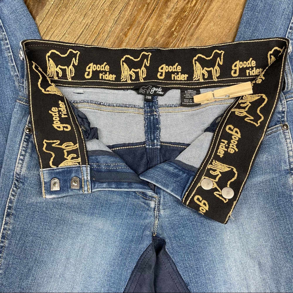 Goode Rider Full Seat Riding Jeans Size 28R - Picture 3 of 12